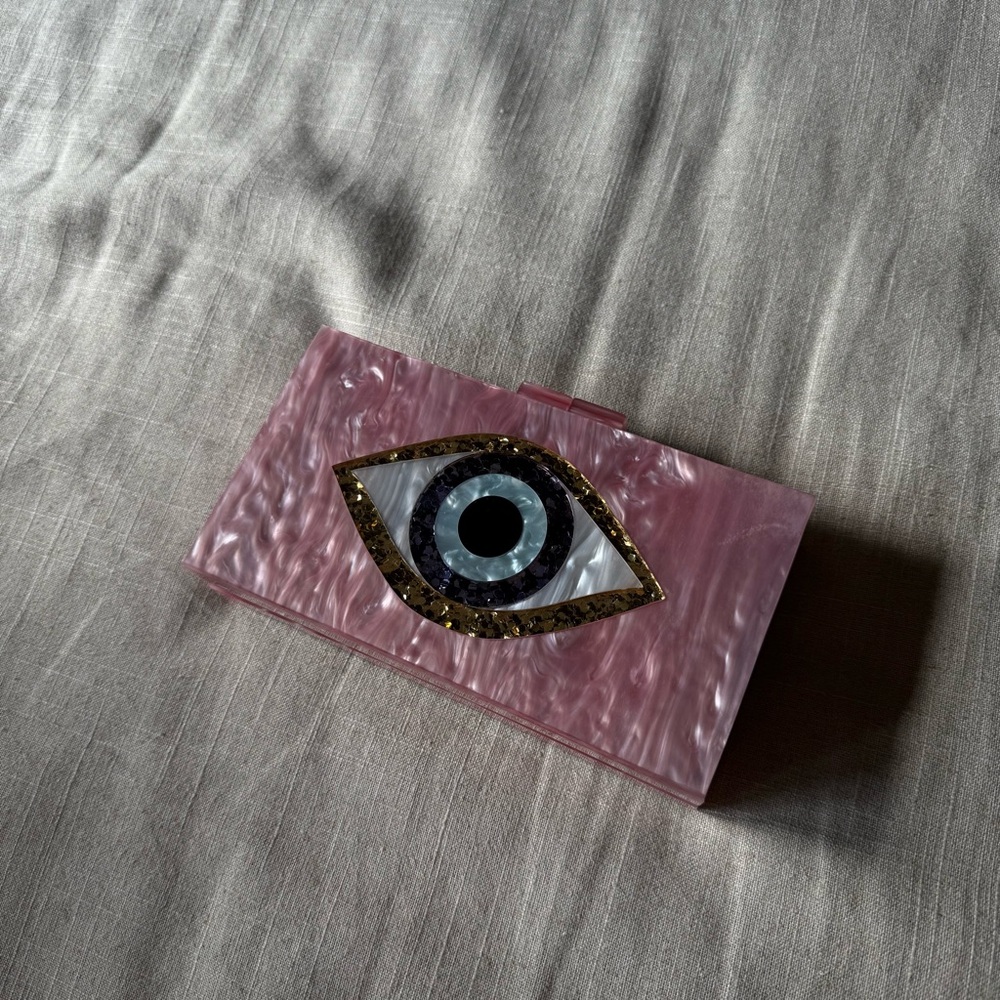 Pink Eye Design Clutch